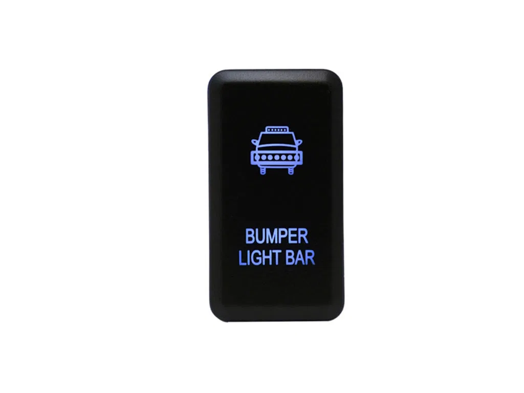CR2389 – CALI RAISED Multi Purpose Switch, On-Off 12 Volt Rocker Rectangular Blue Illumination Black Housing With Bum...